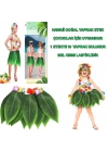 Tropikal Esintili Hawaii Yapraklı Parti Eteği Çocuk Boy