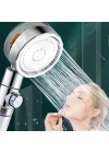 ®  Turbo Pervaneli ve Filtreli Su Tasarruflu 360 Derece Dönebilen Tazyikli Duş Başlığı