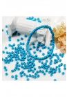 Turquaz Mavi Renk 4 mm Yaklaşık 1100 adet / 100 gram Cam Boncuk Oya Yazma Bileklik ve Kolye
