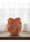 ® Turuncu Floral Tasarımlı 3D Vazo Şık Ev Dekorasyon Aksesuarı