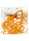 Turuncu Renk 4 mm Yaklaşık 660 adet / 60 gram Cam Boncuk Oya Yazma Bileklik ve Kolye