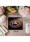 Tütsü Dumanı ve Taş Çemberli Mousepad - 19x23 cm 2 mm Dikdörtgen İthal Baskılı Mouse Pad