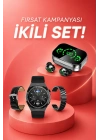 TWS Bluetooth Kulaklık ve Akıllı Saat Uyku Takibi Nabız Ölçer Uzun Pil Ömrü