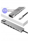® Type-C Çoklu Dönüştürücü – 87W PD, HDMI, 2x USB 3.0, RJ45, SD/TF Kart Girişli Hub