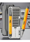 ® Type C Şarjlı Mini Elektrikli Tornavida 38 Uçlu Manyetik Tamir Kiti