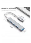 ® Type-C USB Çoklayıcı Hub | 1x USB 3.0 + 3x USB 2.0 | Yüksek Hızlı Dönüştürücü Adaptö