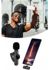 ®  Type C Uyumlu İphone Dönüştürücülü Kablosuz Yaka Mikrofonu Android ve İphone Uyumlu Mini Mikrofon