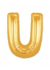 U Harf Folyo Balon Altın Renk  40 İnç