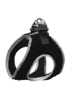 Üç Kilitli Kürklü Kedi Köpek Göğüs Tasması 24-28 cm XX-Small Siyah