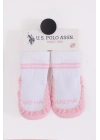 U.S. Polo Assn Çarık Çorap USB2800 Beyaz-Pembe
