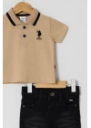 U.S Polo Bebek 2Li Takım USB2626 Bej