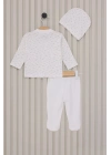 U.S Polo Bebek 3Lü Takım USB2023 Krem