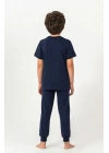 U.S. Polo Kısa Kol Pijama Takım US2441-4 Lacivert