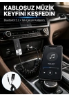 USB AUX Bluetooth Adaptörü Kablosuz Ses Aktarım Cihazı