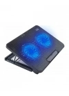 USB Girişli Laptop Soğutma Standı Çift Fan Mavi Işıklı Notebook Soğutucu