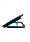 USB Girişli Laptop Soğutma Standı Çift Fan Mavi Işıklı Notebook Soğutucu