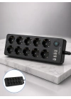 USB ve Type-C Şarj Özellikli 10lu Çoklu Priz