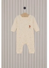 U.S.Polo Kız Bebek Uzun Kol Patiksiz Tulum USB2111 Krem