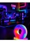 Uygulama Kontrollü RGB Neon Led Şerit Işık 16 Milyon Renk Destekli