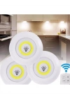 Uzaktan Kumandalı 3 Lü Spot Led Lamba Kablosuz Pilli Işıldak