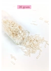 Uzun Boru Kesme Boncuk Çap 2mm Uzunluk 10 mm - 20 Gram - Açık Krem - BNC259