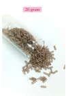 Uzun Boru Kesme Boncuk Çap 2mm Uzunluk 10 mm - 20 Gram - Duman - BNC253