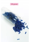 Uzun Boru Kesme Boncuk Çap 2mm Uzunluk 10 mm - 20 Gram - Lacivert - BNC233