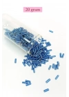 Uzun Boru Kesme Boncuk Çap 2mm Uzunluk 10 mm - 20 Gram - Mavi - BNC242
