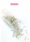 Uzun Boru Kesme Boncuk Çap 2mm Uzunluk 10 mm - 20 Gram - Parlak Gümüş - BNC257