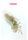 Uzun Boru Kesme Boncuk Çap 2mm Uzunluk 10 mm - 20 Gram - Şeffaf Bej - BNC237