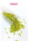 Uzun Boru Kesme Boncuk Çap 2mm Uzunluk 10 mm - 20 Gram - Yeşil - BNC243