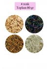 Uzun Boru Kesme Boncuk Çap 2mm Uzunluk 10 mm - 4 Renk - Toplam 80 Gram - BNC427