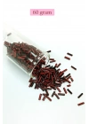 Uzun Boru Kesme Boncuk Çap 2mm Uzunluk 10 mm - 60 Gram - Kırmızı Siyah - BNC291