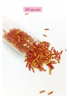 Uzun Boru Kesme Boncuk Çap 2mm Uzunluk 10 mm - 60 Gram - Sarı Kırmızı - BNC274