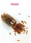 Uzun Boru Kesme Boncuk Çap 2mm Uzunluk 10 mm - 60 Gram - Şeffaf Kahverengi - BNC285