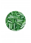 Uzun Boru Kesme Boncuk Çap 2mm Uzunluk 10 mm - 60 Gram - Yeşil Beyaz - BNC286