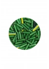 Uzun Boru Kesme Boncuk Çap 2mm Uzunluk 10 mm - 60 Gram - Yeşil - BNC295