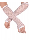 Uzun File Örgü Eldiven Beyaz Renk