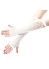 Uzun File Örgü Eldiven Beyaz Renk