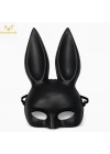 Uzun Kulaklı Siyah Lüks Tavşan Maskesi