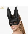 Uzun Kulaklı Siyah Lüks Tavşan Maskesi
