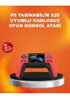 Uzun Pil Ömürlü 520 Oyunlu P5 Retro Konsol