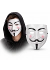 V Mask Premium Vendetta Beyaz Maske (Guy Fawkes Stil)