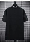 20/1 Penye Compack FUTRE Baskılı Oversize Kısa Kol Bisiklet Yaka T-shirt - Siyah -