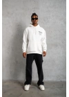 98 Baskılı Kapşonlu Sweat - Beyaz -