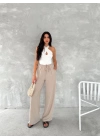 Ayrobin Oversize   Pantalon - Bej -