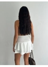 Ayrobin Şortlu Etek - Beyaz -