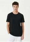 Basic Bisiklet Yaka Regular T-Shirt - Siyah -