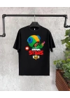 Baskılı Kısa Kol   T-Shirt - Siyah -