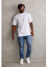 Baskılı Oversize T-Shirt - Beyaz -